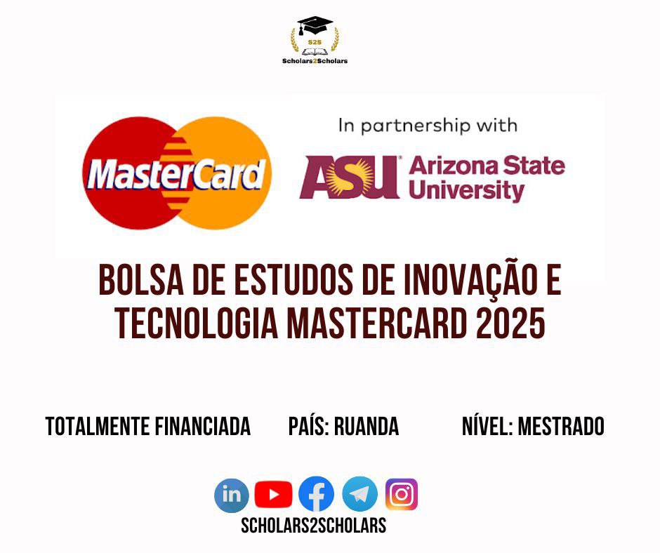 Bolsa de estudos de inovação e tecnologia Mastercard 2025