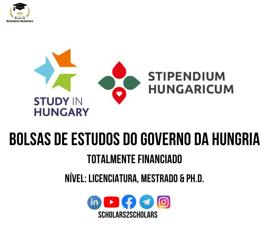 🎓 BOLSAS DE ESTUDOS DO GOVERNO DA HUNGRIA 2026/2027