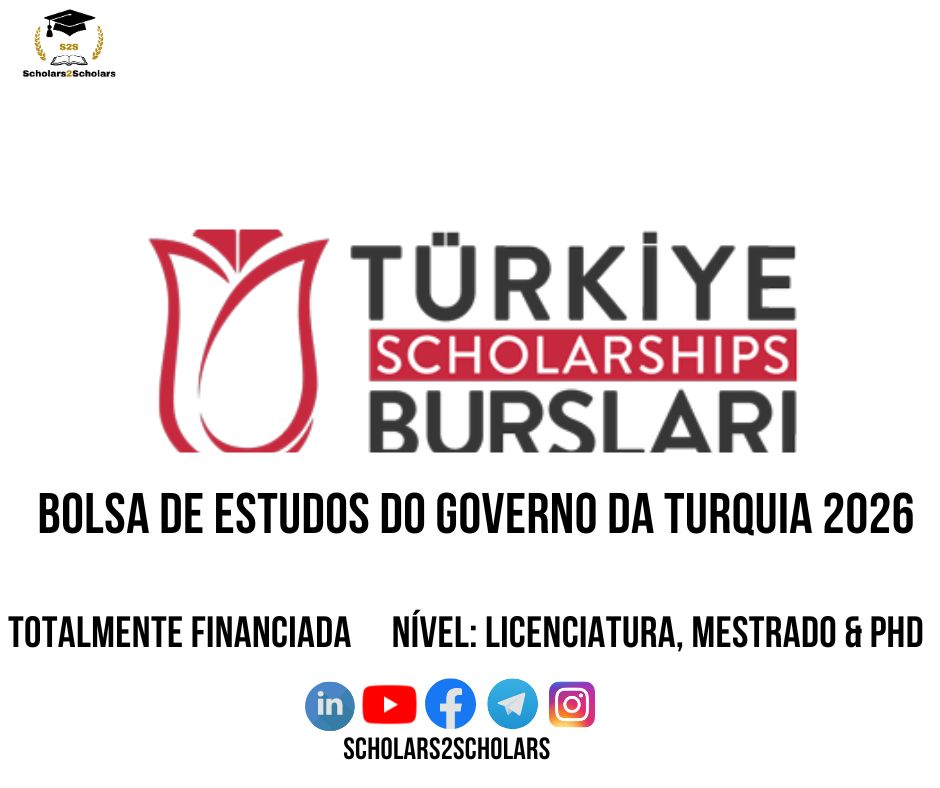 💫🎓 BOLSA DE ESTUDO DO GOVERNO DA TURQUIA 2026-2027