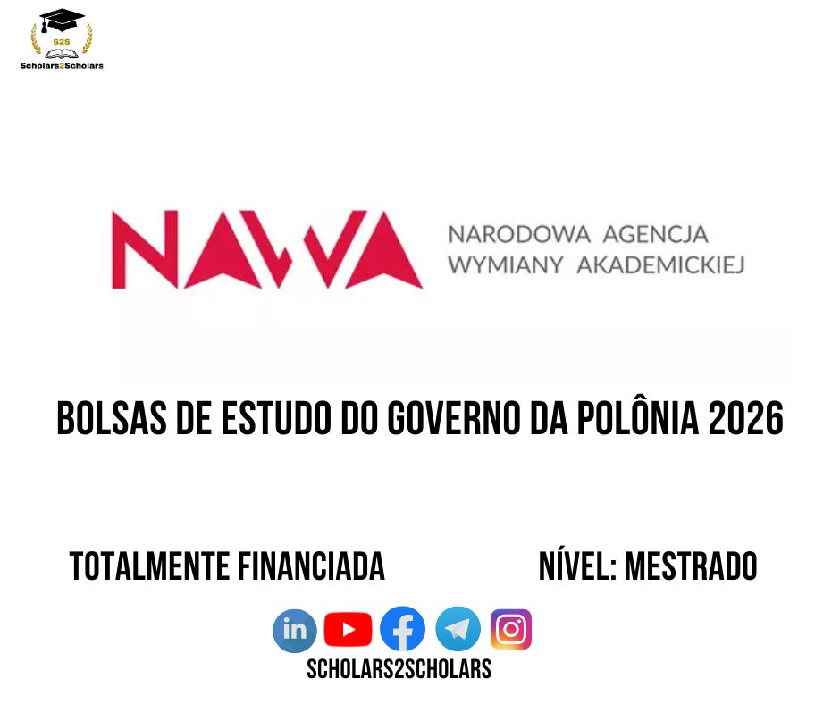 💫 🎓BOLSA DE ESTUDOS NAWA DO GOVERNO DA POLÔNIA 2026