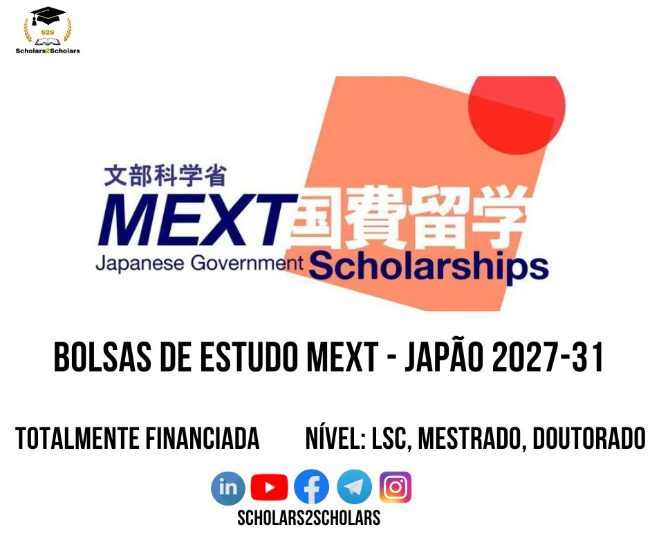 💫🎓 BOLSA DE ESTUDOS MEXT – JAPÃO 2027 (PARA MOÇAMBICANOS)
