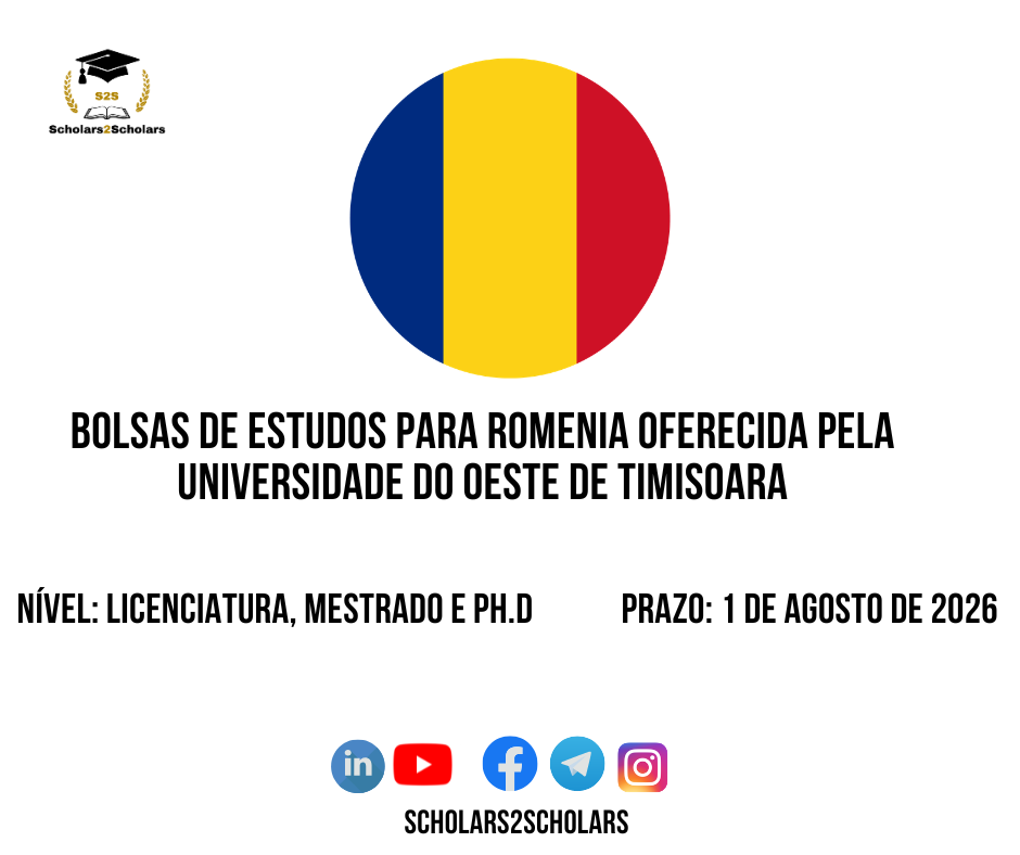🎓✨BOLSAS DE ESTUDOS PARA ROMENIA OFERECIDA PELA UNIVERSIDADE DO OESTE DE TIMISOARA