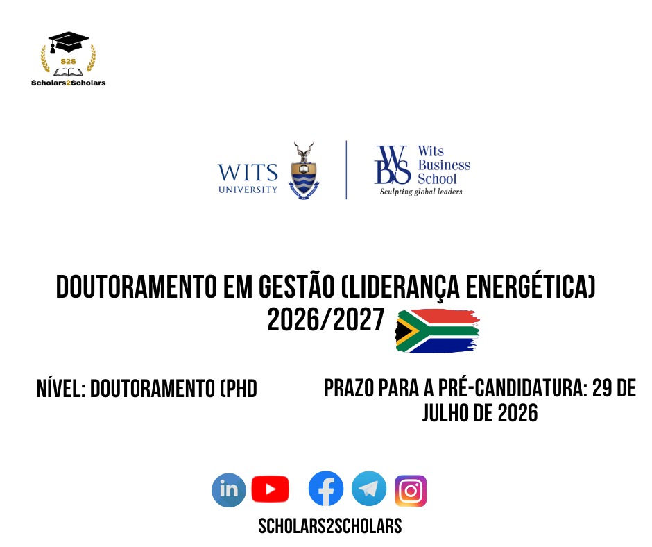 💫🎓 DOUTORAMENTO EM GESTÃO (LIDERANÇA ENERGÉTICA) 2026/2027 🇿🇦