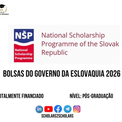 💫🎓 BOLSA DE ESTUDOS DO GOVERNO DA REPÚBLICA ESLOVACA 2026
