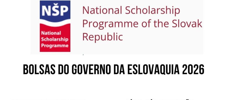 💫🎓 BOLSA DE ESTUDOS DO GOVERNO DA REPÚBLICA ESLOVACA 2026