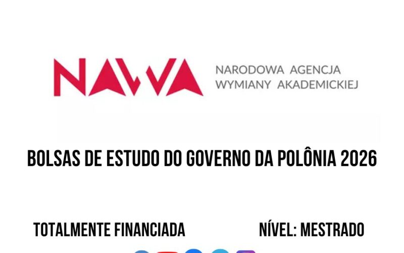 💫 🎓BOLSA DE ESTUDOS NAWA DO GOVERNO DA POLÔNIA 2026