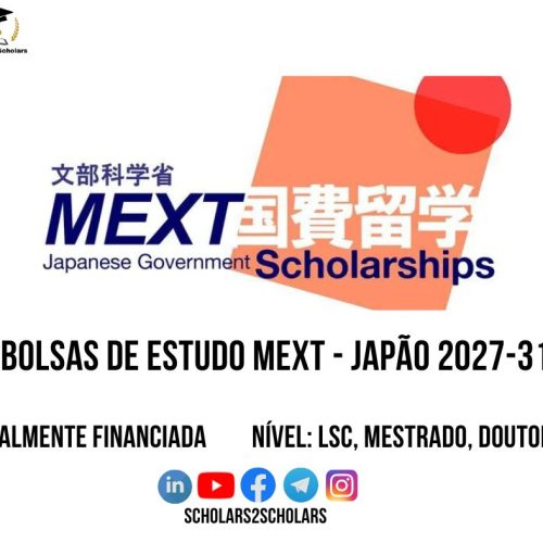 💫🎓 BOLSA DE ESTUDOS MEXT – JAPÃO 2027 (PARA MOÇAMBICANOS)