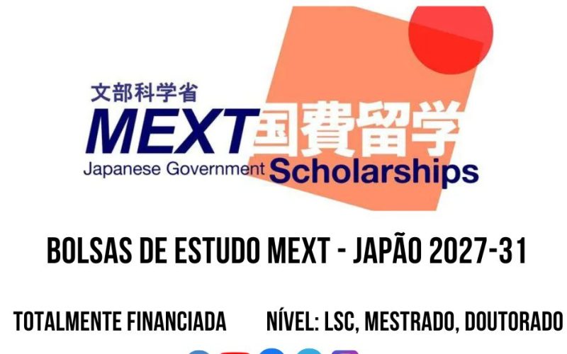 💫🎓 BOLSA DE ESTUDOS MEXT – JAPÃO 2027 (PARA MOÇAMBICANOS)