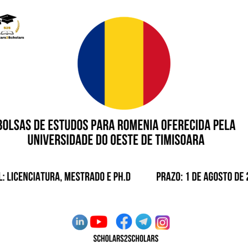 🎓✨BOLSAS DE ESTUDOS PARA ROMENIA OFERECIDA PELA UNIVERSIDADE DO OESTE DE TIMISOARA