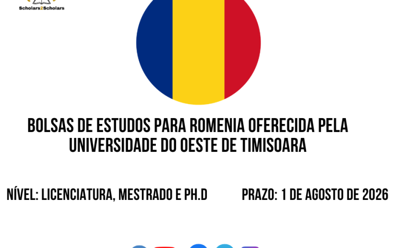 🎓✨BOLSAS DE ESTUDOS PARA ROMENIA OFERECIDA PELA UNIVERSIDADE DO OESTE DE TIMISOARA