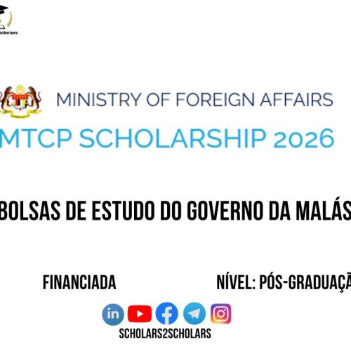 💫🎓 BOLSA DE ESTUDOS DO GOVERNO DA MALÁSIA