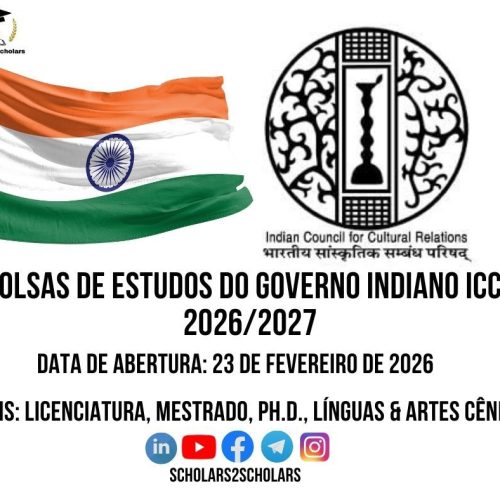 💫🎓 BOLSA DE ESTUDO DO GOVERNO DA ÍNDIA – ICCR 2026-27
