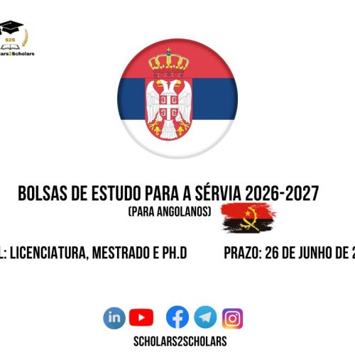 ✨🎓 BOLSA DE ESTUDO PARA A SÉRVIA 2026/2027 (Angolanos)