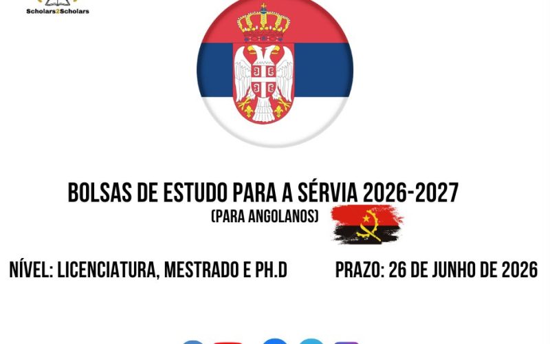 ✨🎓 BOLSA DE ESTUDO PARA A SÉRVIA 2026/2027 (Angolanos)