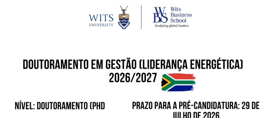 💫🎓 DOUTORAMENTO EM GESTÃO (LIDERANÇA ENERGÉTICA) 2026/2027 🇿🇦