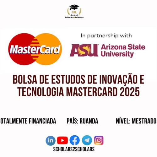 Bolsa de estudos de inovação e tecnologia Mastercard 2025