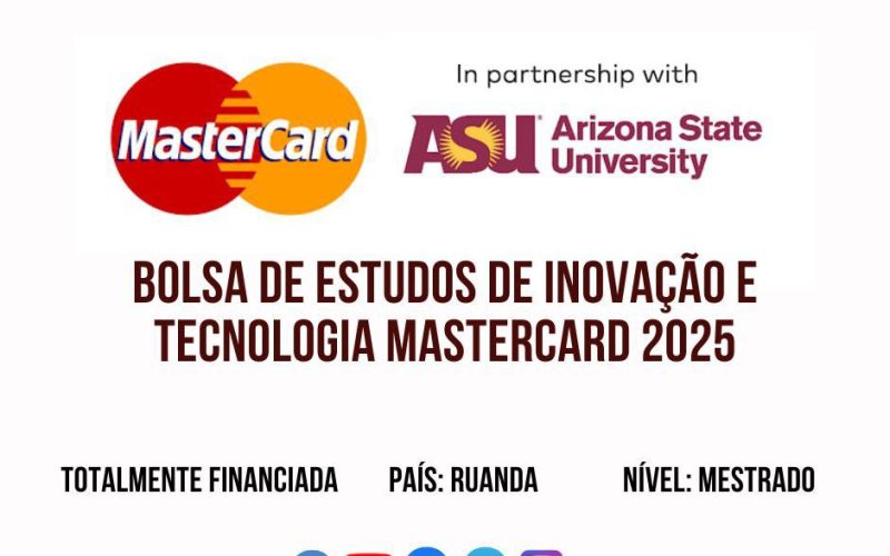 Bolsa de estudos de inovação e tecnologia Mastercard 2025