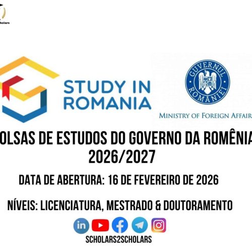🎓💫 Bolsas de Estudos do Governo Romeno 2026/2027 (MFA)