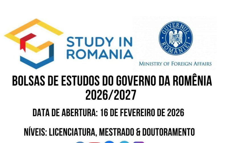🎓💫 Bolsas de Estudos do Governo Romeno 2026/2027 (MFA)